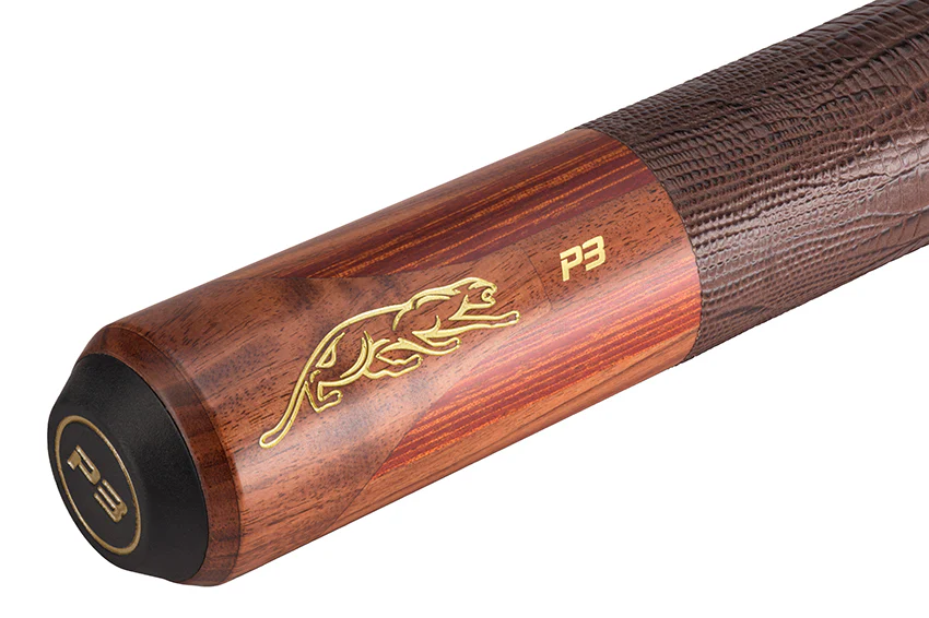 Predator P3 Prowler Rosewood with Rengas Stripes Pool Cue with Brown Lizard Grain Leather Wrap - Uniloc - Image 7