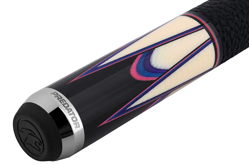 Predator Sang Lee 2-1 Black with Pink / Blue / Purple / Ivorine Butterfly Points Limited Edition Pool Cue - Radial - Image 10