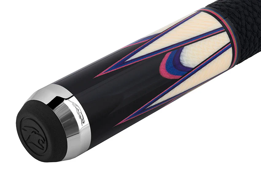 Predator Sang Lee 2-1 Black with Pink / Blue / Purple / Ivorine Butterfly Points Limited Edition Pool Cue - Radial - Image 11