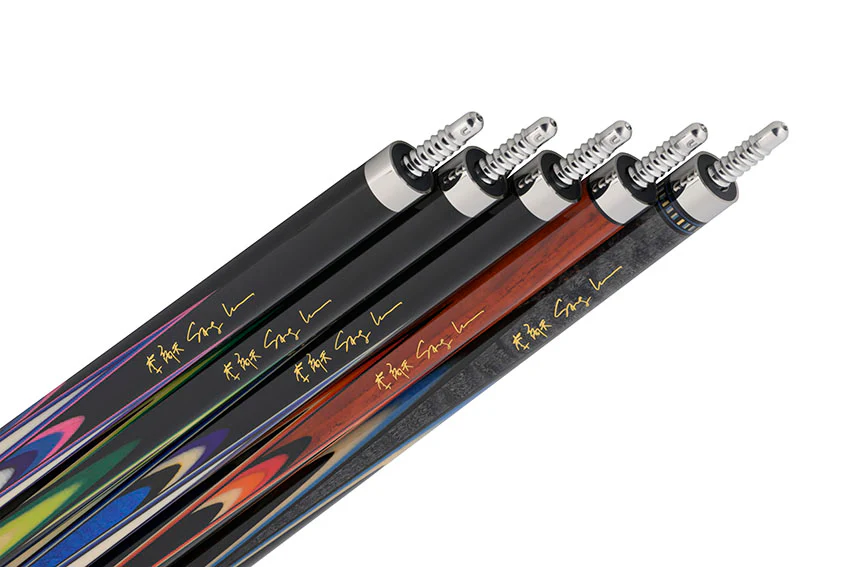 Predator Sang Lee 2-1 Black with Pink / Blue / Purple / Ivorine Butterfly Points Limited Edition Pool Cue - Radial - Image 12