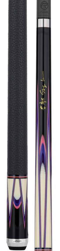 Predator Sang Lee 2-1 Black with Pink / Blue / Purple / Ivorine Butterfly Points Limited Edition Pool Cue - Radial - Image 3