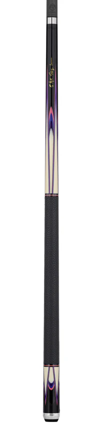 Predator Sang Lee 2-1 Black with Pink / Blue / Purple / Ivorine Butterfly Points Limited Edition Pool Cue - Radial - Image 4