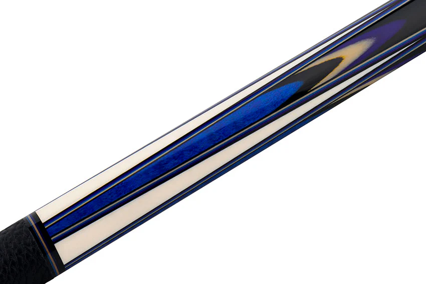 Predator Sang Lee 2-3 Black with Blue / Maple / Black / Purple / Ivorine Butterfly Points Limited Edition Pool Cue - Radial with Luxe Leather Wrap - Image 7
