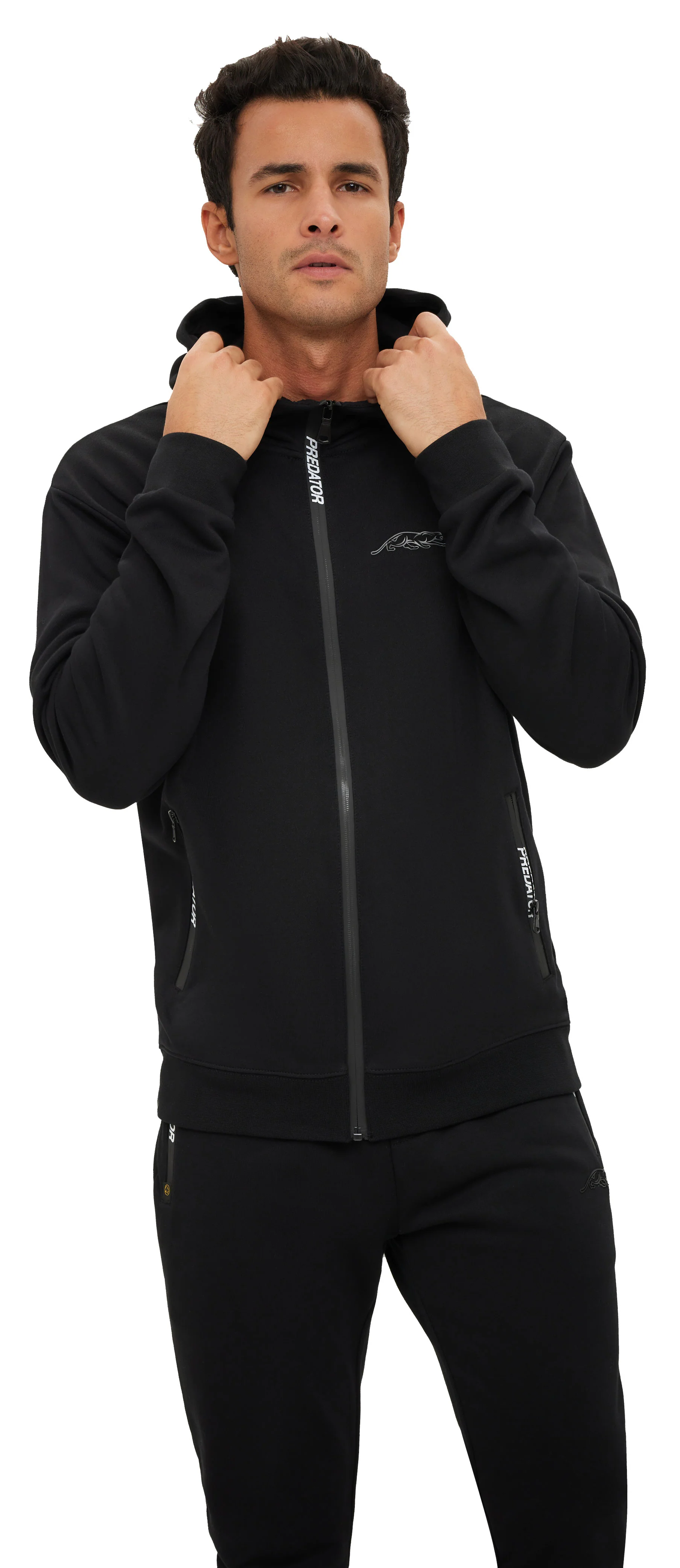 Predator Solid Black Cat Logo Jacket - Image 2