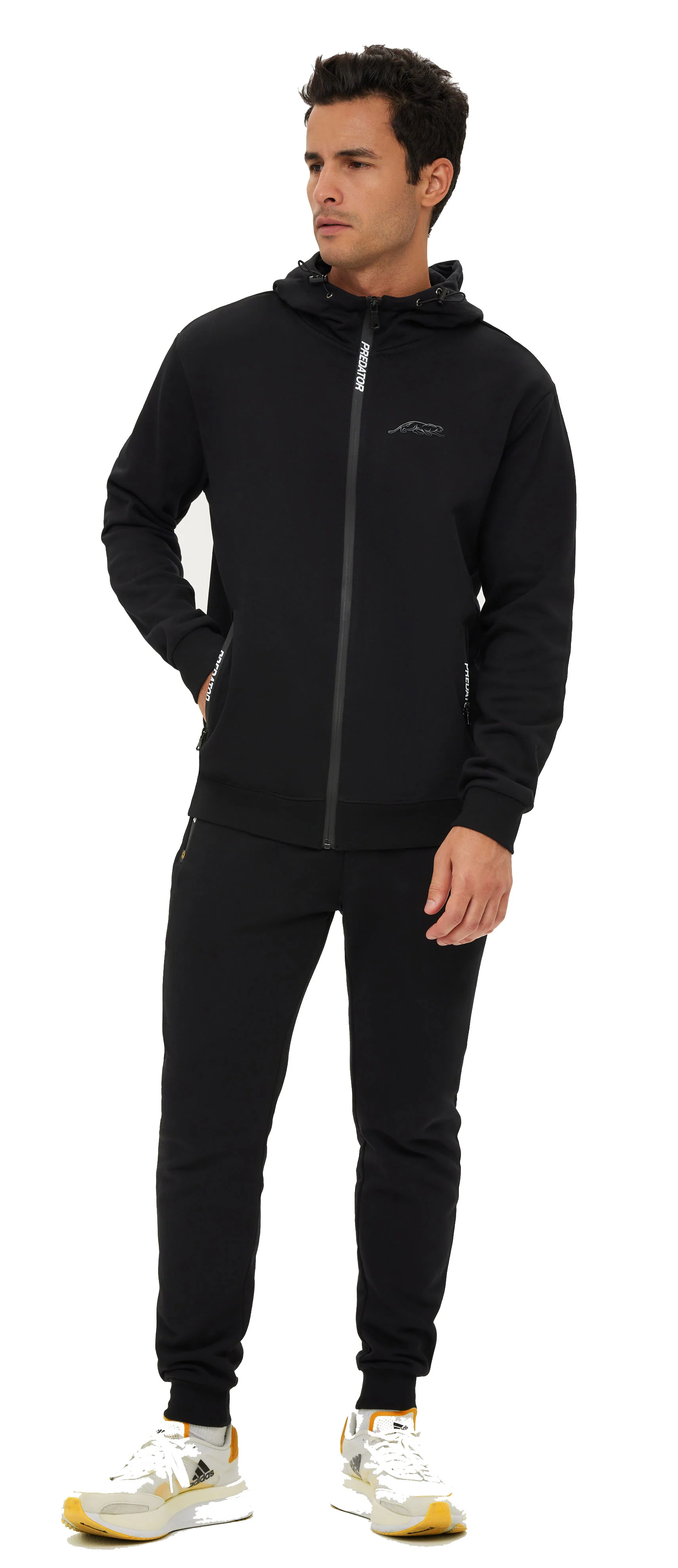 Predator Solid Black Cat Logo Jacket - Image 4
