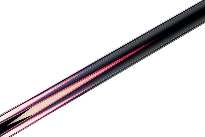 Predator Truesplice 16 Ebony Forearm with Purple and Pink Veneers Pool Cue with Lizard Wrap - Radial - Image 7