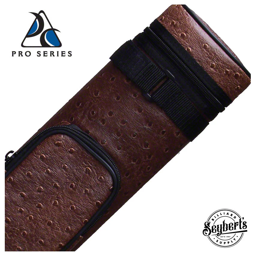 Pro Series Traditional Brown 2x2 Hard Pool Cue Case - PR22VB