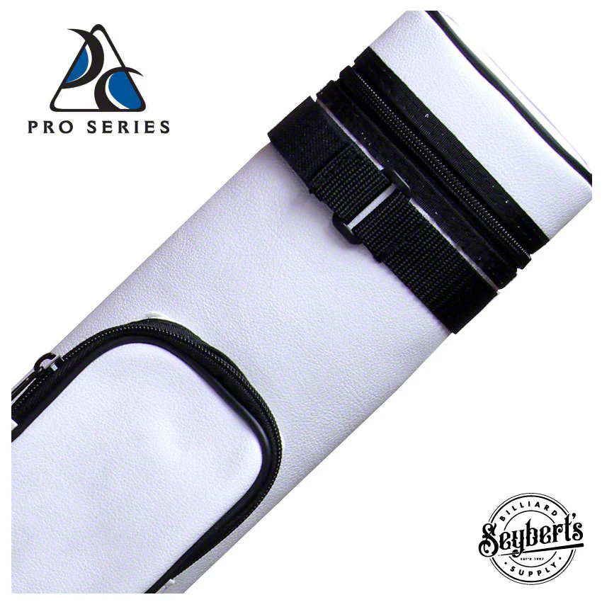 Pro Series Traditional White 2x2 Hard Pool Cue Case - PR22VW