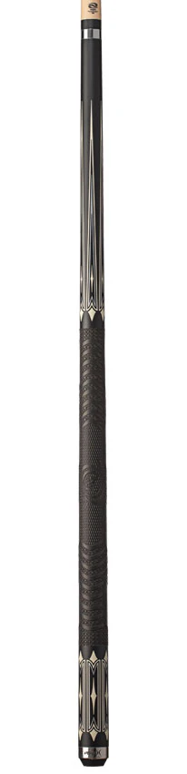 Pure X Matte Black with Imitation Bone Graphic Pool Cue with MZ Sport Grip Wrap - Image 4