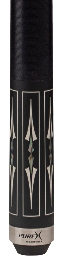Pure X Matte Black with Mother-of-Pearl Graphic Pool Cue with MZ Sport Grip Wrap - Image 2