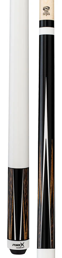Pure X Midnight Black with Bocote and Black Palm Point Graphic Wrapless Pool Cue - Image 3