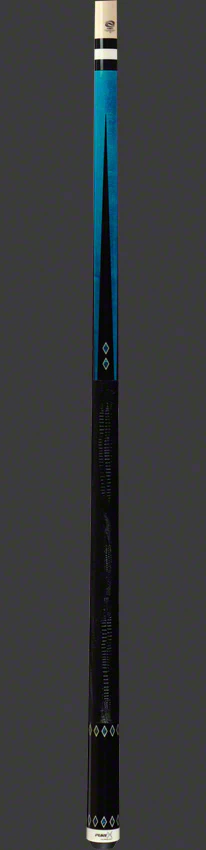 PureX Technology Pool Cue - Teal Stained Birdseye Maple with Teal Inlays and Black Overlay - HXT32 - Image 3