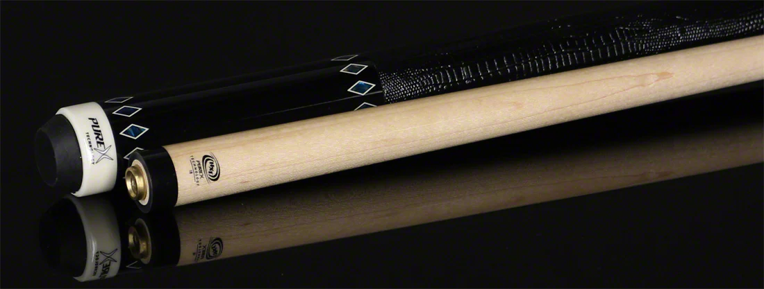 PureX Technology Pool Cue - Teal Stained Birdseye Maple with Teal Inlays and Black Overlay - HXT32 - Image 5