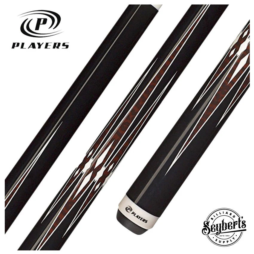 PureX Technology Pool Cue - Midnight Black and Zebrawood Double Star Graphics - HXT4