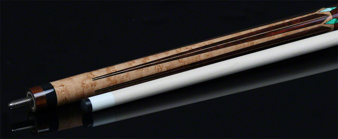 PureX Technology Pool Cue - Golden Birdseye Maple with Cocobolo and Imitation Bone Graphic Decal - HXT72 - Image 4