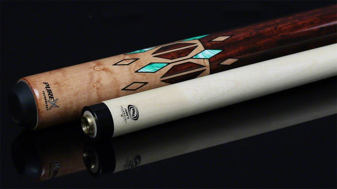 PureX Technology Pool Cue - Golden Birdseye Maple with Cocobolo and Imitation Bone Graphic Decal - HXT72 - Image 5