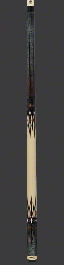 PureX Technology Pool Cue - Grey Stained Birdseye Maple with Cocobolo, Bocote and Imitation Bone Graphics - HXTE11 - Image 4