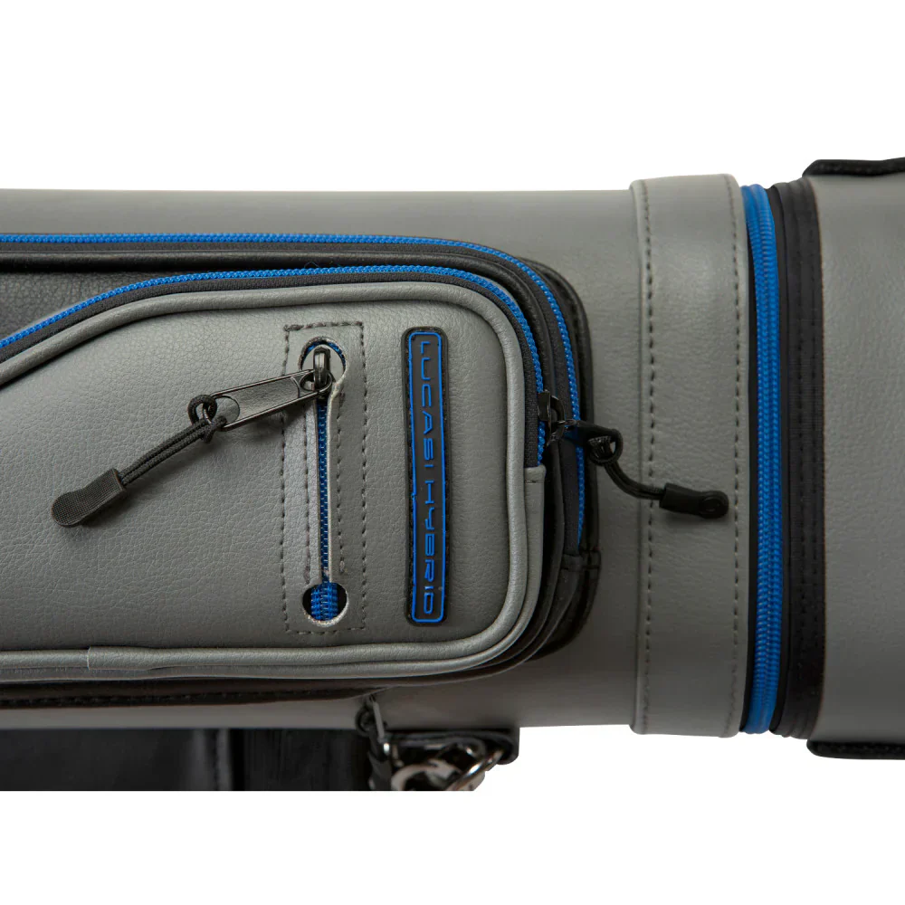 Lucasi Hybrid Rival Grey and Blue 4x8 Pool Cue Case - PXC2048 - Image 3