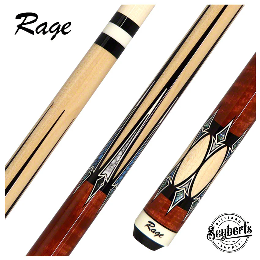 Rage Brown 6 Point Graphic Pool Cue - RG218