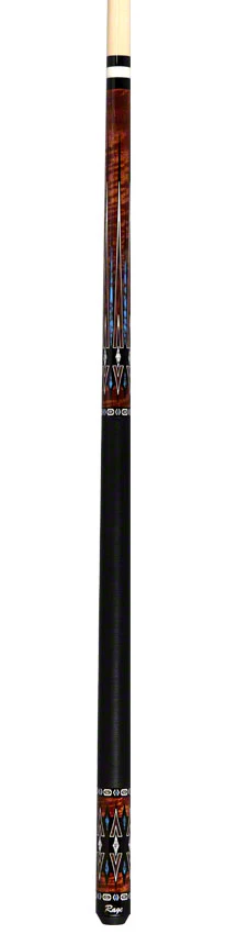 Rage 12 Point Graphic Brown/ Turquoise Pool Cue - RG220 - Image 6