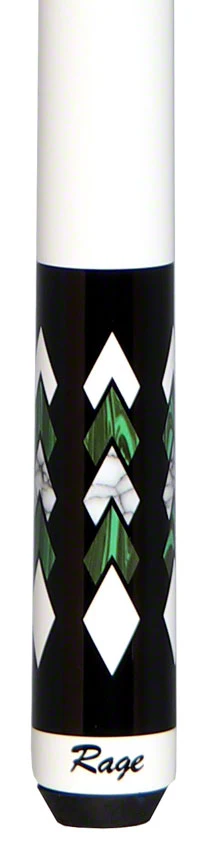 Rage Black with White and Green Points Pool Cue - RG221 - Image 2