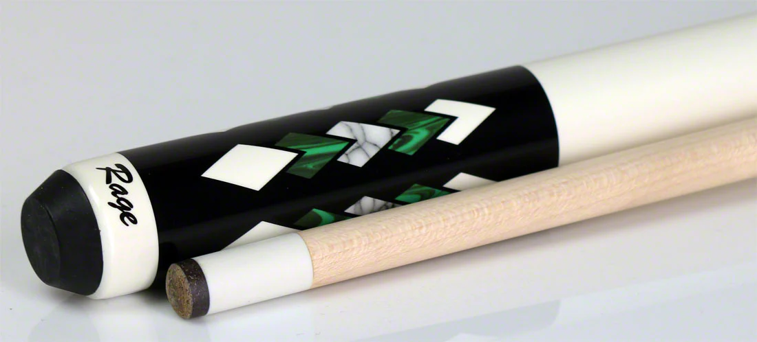 Rage Black with White and Green Points Pool Cue - RG221 - Image 3