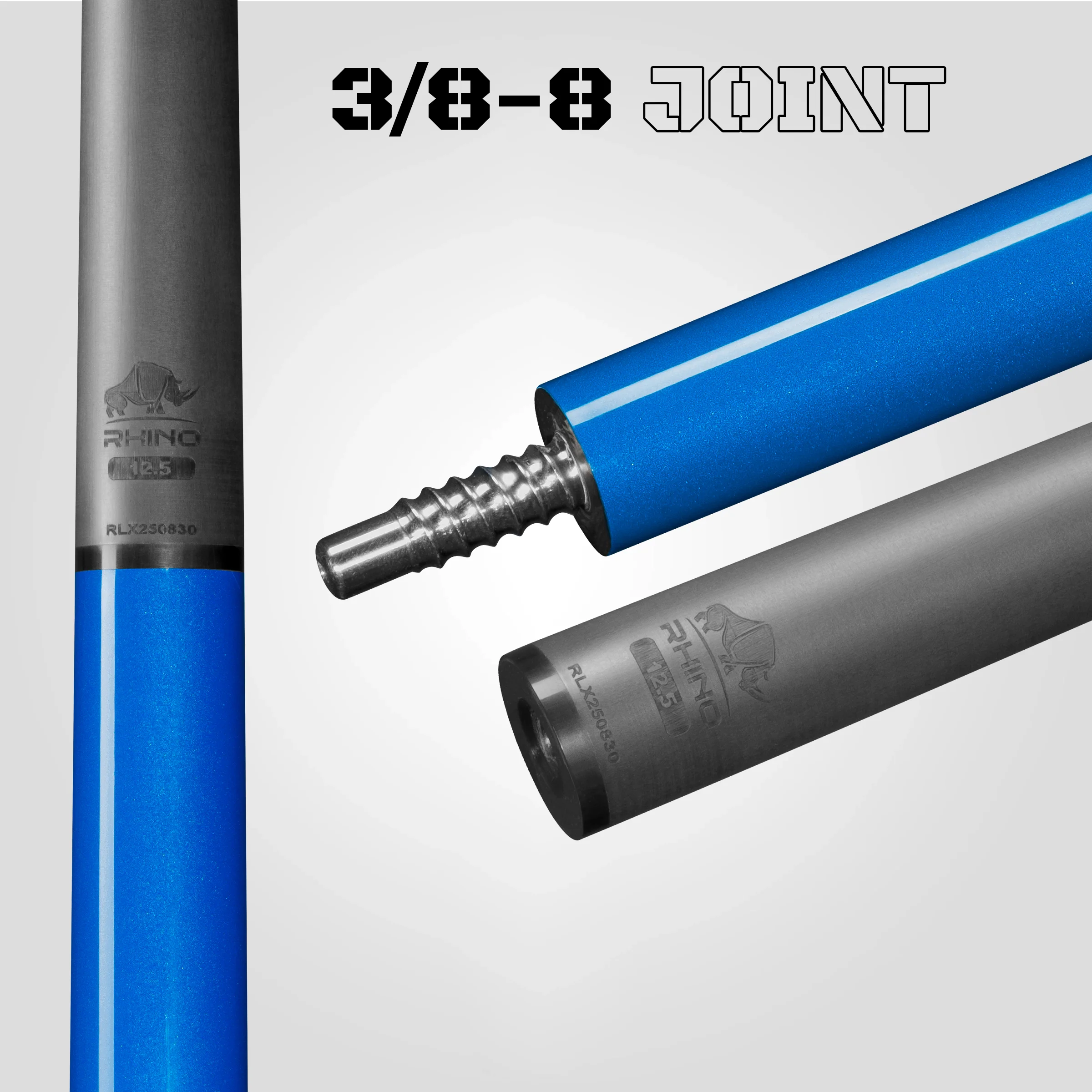 Rhino Luminax Series Ocean Blue Pool Cue with Sport Wrap - RCLUMSWOBL125 - Image 7
