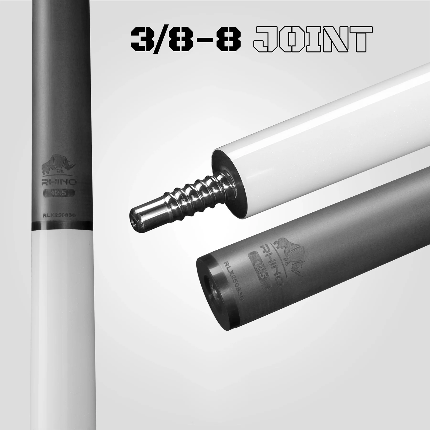 Rhino Luminax Series Pearl White Pool Cue with Sport Wrap - RCLUMSWWH125 - Image 7