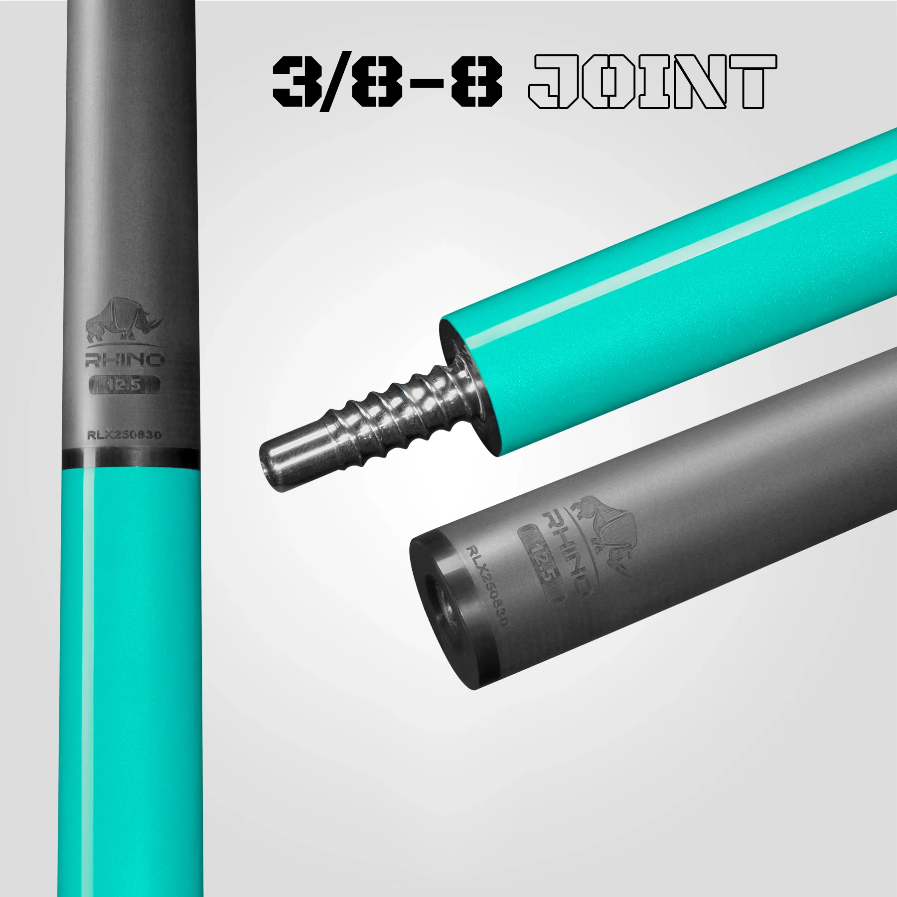 Rhino Luminax Series Tropical Turquoise No Wrap Pool Cue - RCLUMNWTUR125 - Image 7