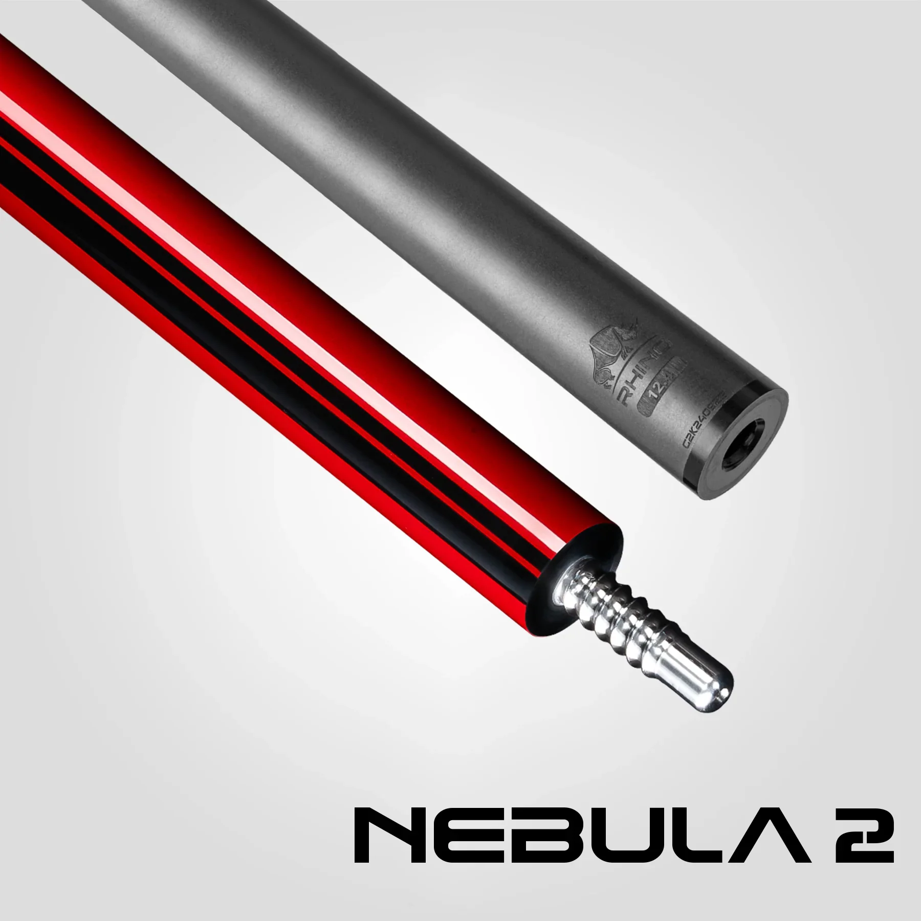 Rhino Nebula 2 Crimson Red No Wrap Carbon Pool Cue - Image 11