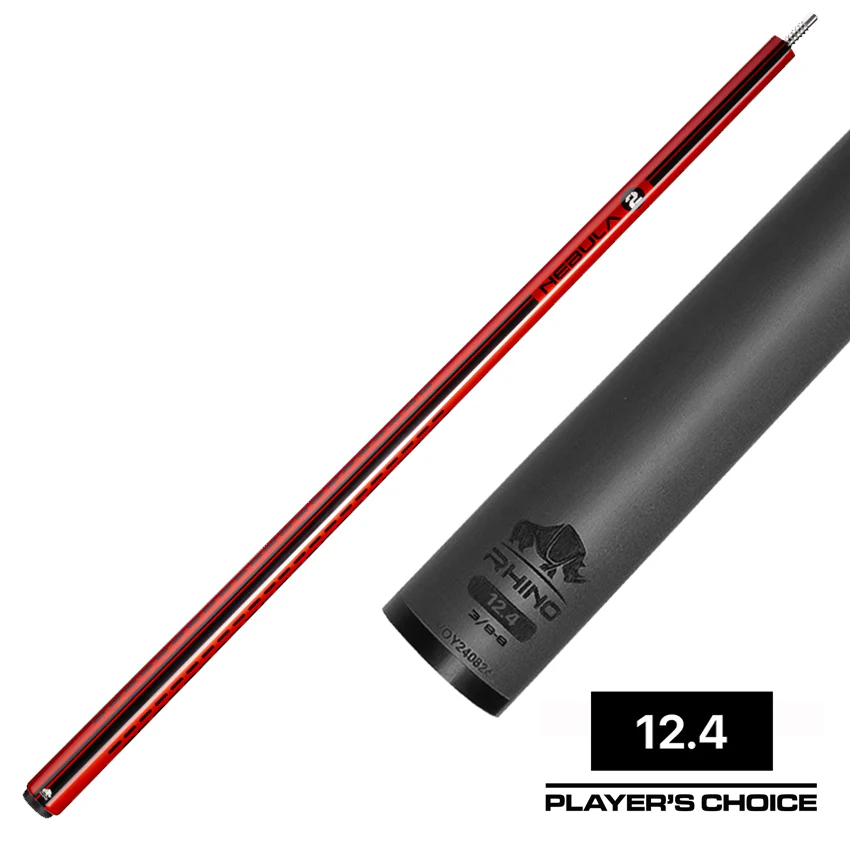 Rhino Nebula 2 Crimson Red No Wrap Carbon Pool Cue - Image 3