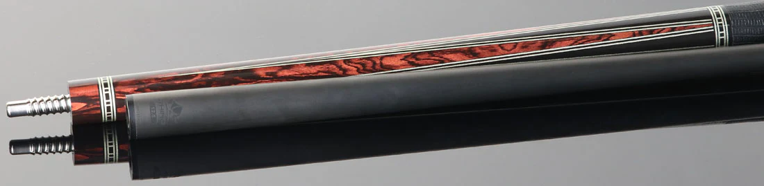 Rhino Retro Series Cocobolo Graphic Carbon Pool Cue with Embossed Lizard Wrap - Image 3