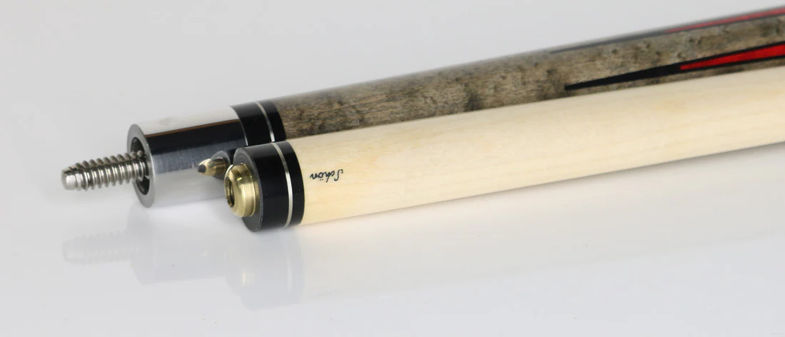 Schon STL Series Gray Stained with Red Points Pool Cue - STL6GYRD - Image 4