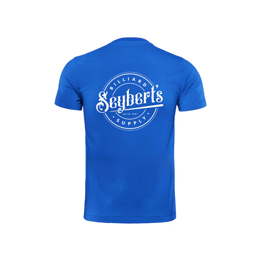 Seybert's Circle Logo Dry-Fit Royal Blue T-Shirt - Image 2