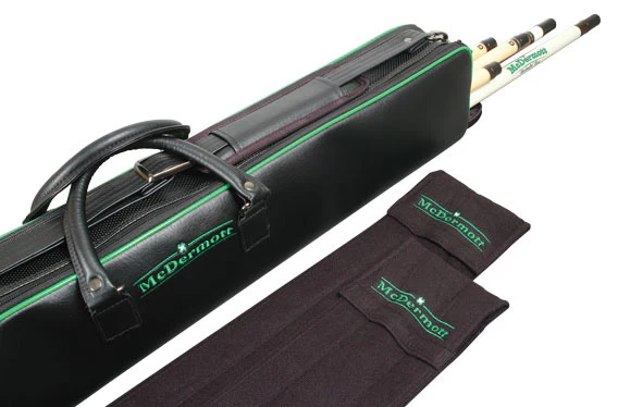 McDermott Hard/Soft Hybrid Black/Green 4x7 Pool Cue Case - 750925 - Image 4