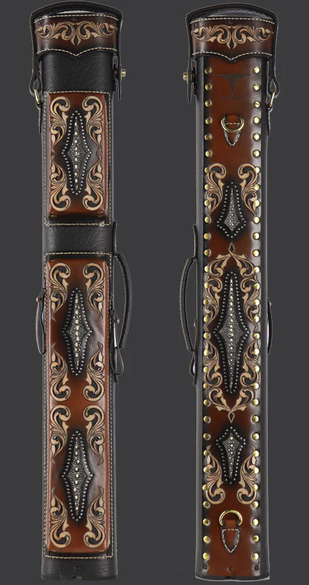 Volturi Custom Venice Black/Tan 3x6 Hard Pool Cue Case - VCVS3x6BLKTAN - Image 2