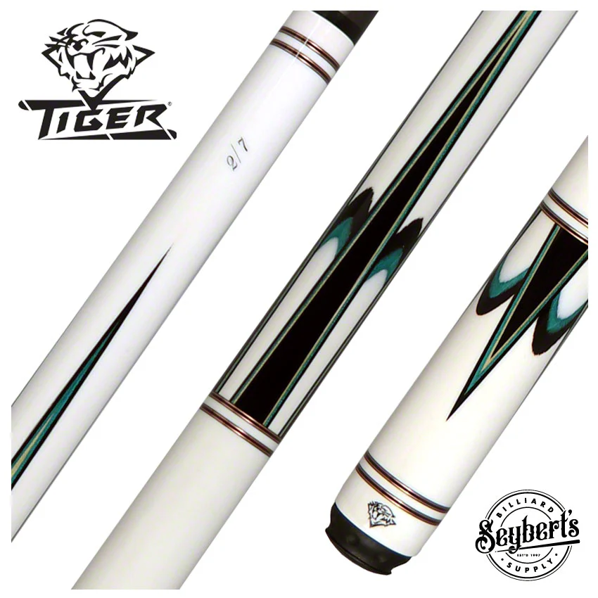 Tiger Limited Edition White Tiger Pool Cue - Fortis Pro Carbon Fiber Shaft And Tiger 1x1 Case - WT-1P