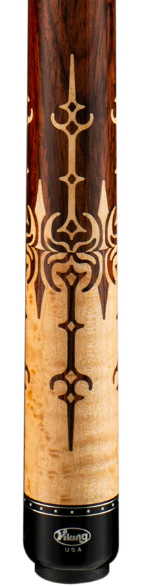 Viking B Series Khaki-Stained Birdseye Maple with East Indian Rosewood Inlays Play Cue - B8501-DIS - Image 2