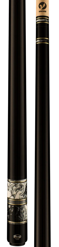 Viking Defender Series Midnight Black Stained Maple with Venetian Marble Premium Pearl Play Cue - DF0102 - Image 3