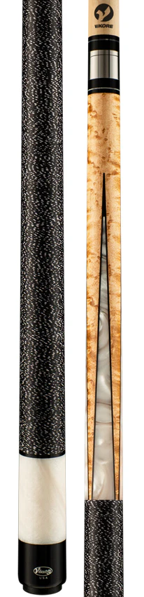 Viking Helix Series Khaki-Stained Birdseye Maple with White Premium Pearl Play Cue - HL0404 - Image 3