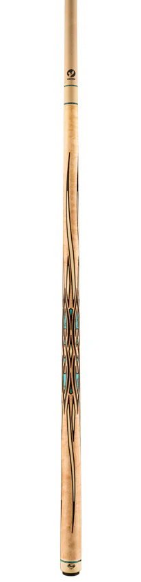Viking Helix Series Khaki-Stained Birdseye Maple with 88 West African Ebony Inlays Play Cue - HL0604 - Image 4