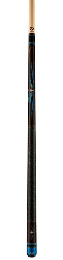 Viking Impero Series Play Cue - West African Ebony with 24 Blue Premium Pearl Inlays - IM0700 - Image 4