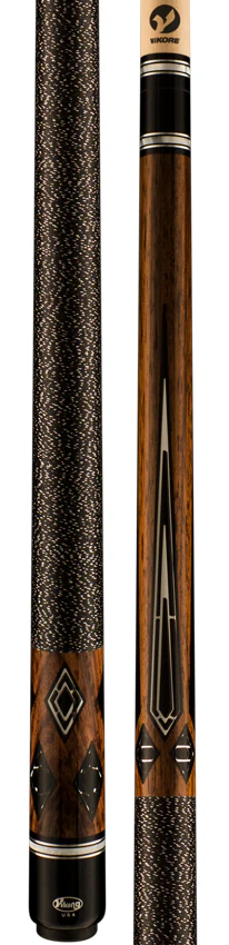 Viking Motore Series Rosewood with 116 Mirror and Black Inlays Play Cue - Image 3