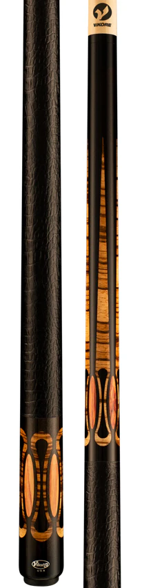Viking Ovation Series Ebony with Zebrawood and Tulipwood Inlays Play Cue - Image 3