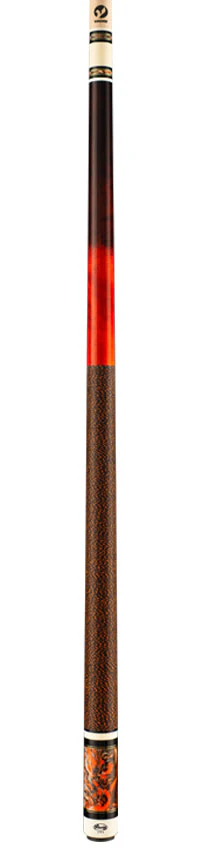 Viking SmartShops Series Cue of the Month - Electric Orange and Crimson Stained Maple with Afterburn Surge Pearl Sleeve - Image 4