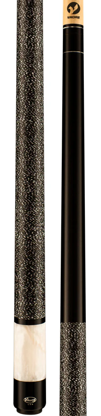 Viking Storm Series Midnight Black-Stained Maple with White Premium Pearl Butt Sleeve Play Cue- ST0702 - Image 3