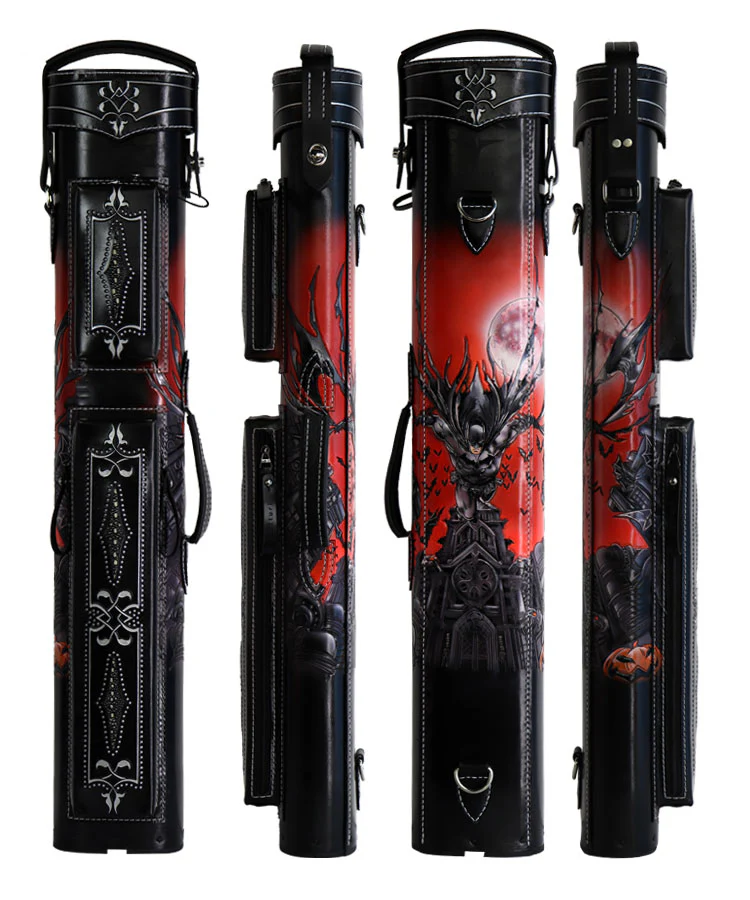 Volturi Custom Batman Red 4x8 Hard Pool Cue Case - VCBATMAN4X8R - Image 4