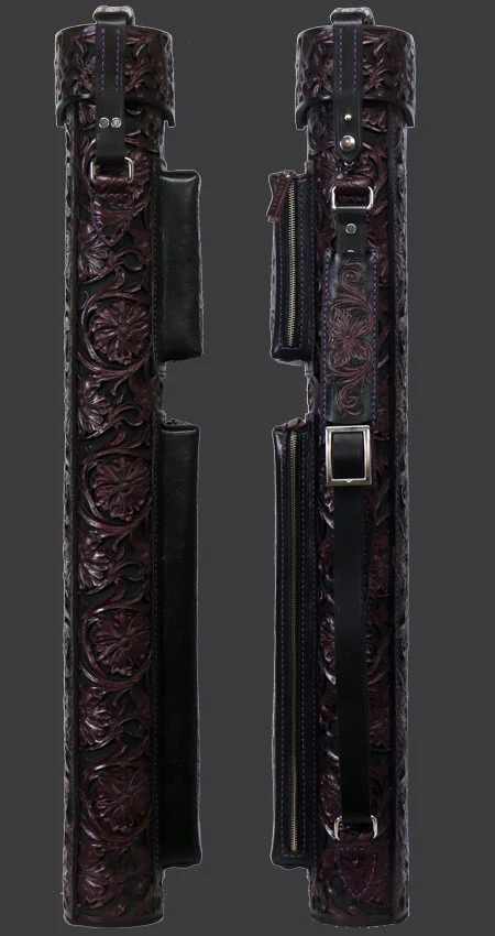 Volturi Custom Hanging Gardens Purple 4x8 Hard Pool Cue Case - VCHG4X8PUR - Image 3