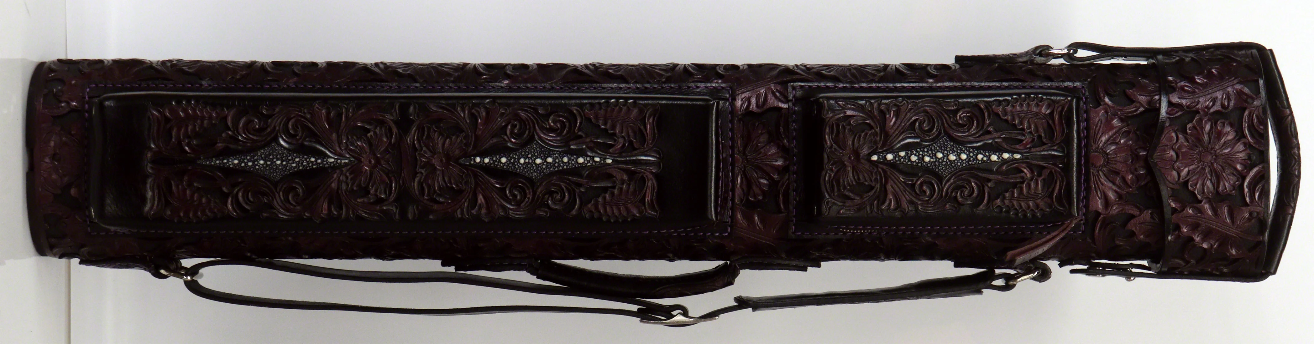 Volturi Custom Hanging Gardens Purple 4x8 Hard Pool Cue Case - VCHG4X8PUR - Image 5