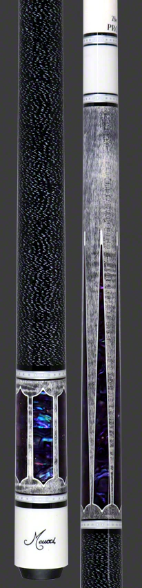 Meucci 2020 Gray - Purple Pearl - Black/White Wrap Pool Cue with Pro Shaft - 2020GYPUBKWHP - Image 3